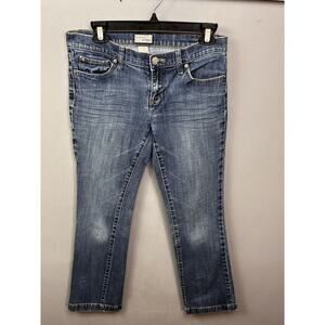 Gap Jeans Womens 2/26 Blue Low Rise Long And Lean Boot Cut‎ Dark Wash Denim